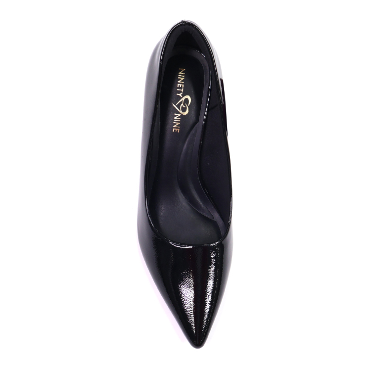 BLACK PATENT LEATHER HIGH HEELS